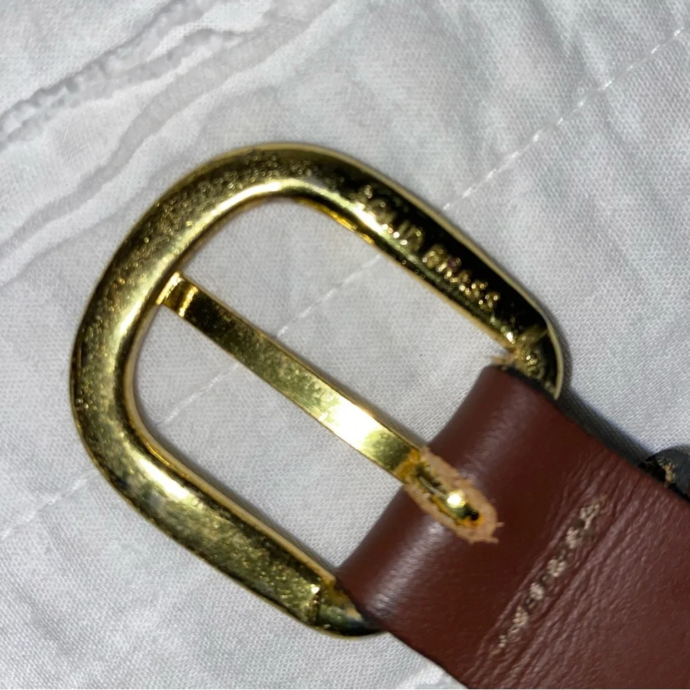 Men’s 36 Leather Ribbon Belt Yellow Tuna Fish Preppy coastal boat Hamptons beach